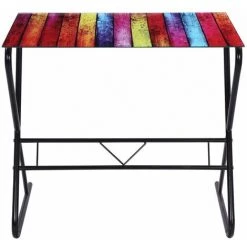 HOMMOO Bureau En Verre A Motif D'arc-en-ciel HDV09177 -France Bureau Soldes 2022 25319861 5