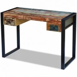 Hommoo Bureau Bois De Recuperation Massif HDV09705 -France Bureau Soldes 2022 25319915 3