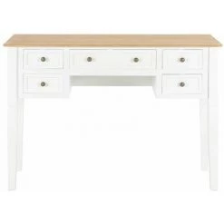 Hommoo Bureau Blanc 109,5 X 45 X 77,5 Cm Bois HDV22222 9 Hommoo Bureau Blanc 109,5 X 45 X 77,5 Cm Bois HDV22222 -France Bureau Soldes 2022 25320121 3
