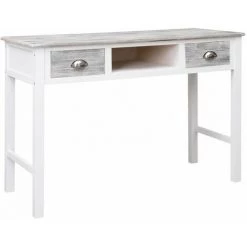 Hommoo Bureau Gris 110x45x76 Cm Bois HDV24694
