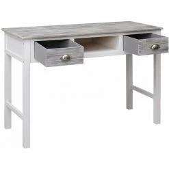 Hommoo Bureau Gris 110x45x76 Cm Bois HDV24694 -France Bureau Soldes 2022 25320156 3