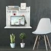 PULUOMIS Bureau D'ordinateur Murale Meuble Multifonctionnel Avec Rangement Rabattable - Blanc -France Bureau Soldes 2022 25964338 1