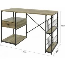 Bureau Informatique Table D’étude Plan De Travail,SoBuy FWT61-N -France Bureau Soldes 2022 26036487 2