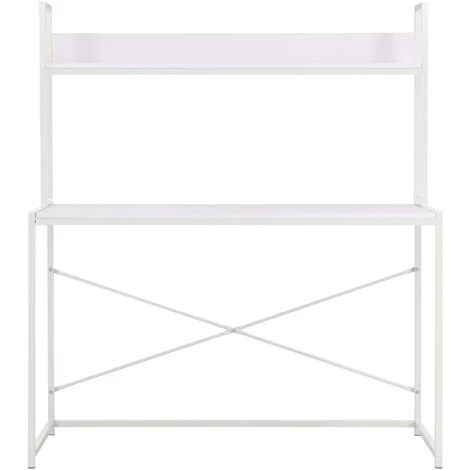 TRUE DEAL Bureau D'ordinateur Blanc 120 X 60 X 138 Cm 5 TRUE DEAL Bureau D'ordinateur Blanc 120 X 60 X 138 Cm – Image 3