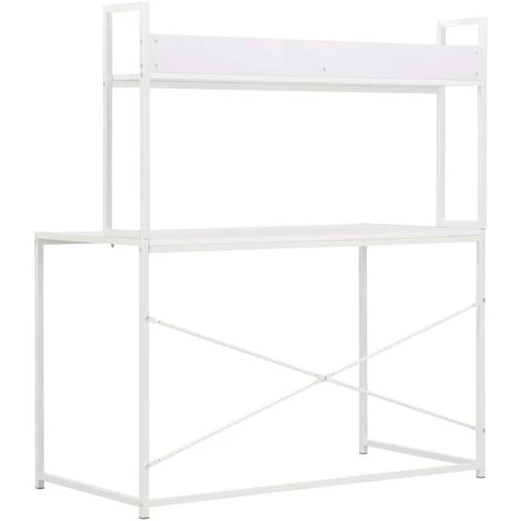 TRUE DEAL Bureau D'ordinateur Blanc 120 X 60 X 138 Cm 6 TRUE DEAL Bureau D'ordinateur Blanc 120 X 60 X 138 Cm – Image 4