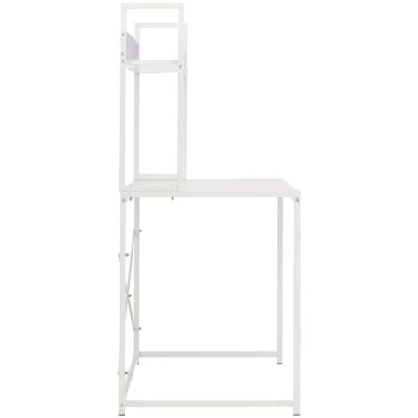 TRUE DEAL Bureau D'ordinateur Blanc 120 X 60 X 138 Cm 7 TRUE DEAL Bureau D'ordinateur Blanc 120 X 60 X 138 Cm – Image 5