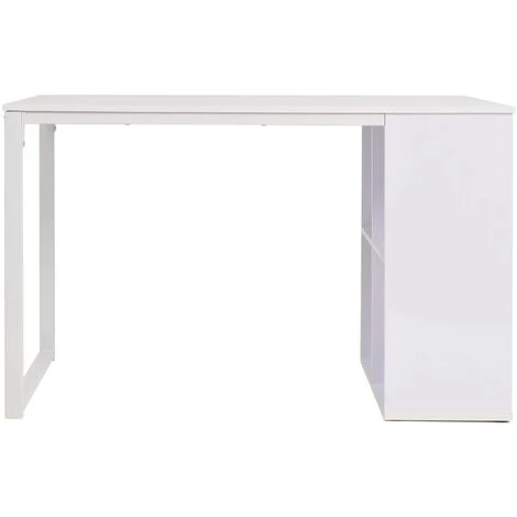 TRUE DEAL Table D'écriture 120 X 60 X 75 Cm Blanc 4 TRUE DEAL Table D'écriture 120 X 60 X 75 Cm Blanc – Image 2