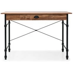 TRUE DEAL Bureau Avec Tiroir 110 X 55 X 75 Cm Couleur De Chêne -France Bureau Soldes 2022 26222336 3