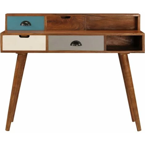 TRUE DEAL Bureau 110x50x90 Cm Bois D'acacia Solide 5 TRUE DEAL Bureau 110x50x90 Cm Bois D'acacia Solide – Image 3