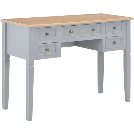 TRUE DEAL Bureau Gris 109,5 X 45 X 77,5 Cm Bois 3 TRUE DEAL Bureau Gris 109,5 X 45 X 77,5 Cm Bois