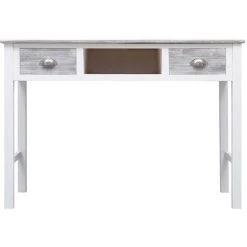 TRUE DEAL Bureau Gris 110x45x76 Cm Bois -France Bureau Soldes 2022 26273568 4