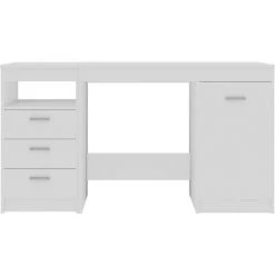 TRUE DEAL Bureau Blanc 140x50x76 Cm Aggloméré -France Bureau Soldes 2022 26304270 4