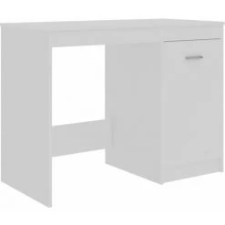 TRUE DEAL Bureau Blanc 140x50x76 Cm Aggloméré -France Bureau Soldes 2022 26304270 5