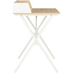 YOUTHUP Bureau Blanc Et Naturel 80x50x84 Cm - Blanc 9 YOUTHUP Bureau Blanc Et Naturel 80x50x84 Cm - Blanc -France Bureau Soldes 2022 26526583 3