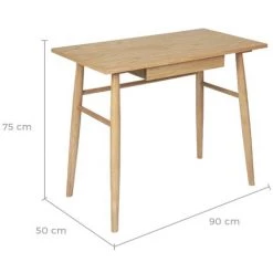 RENDEZ VOUS DéCO Bureau Hydra En Bois - Marron Clair -France Bureau Soldes 2022 26595994 3