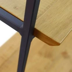 MEUBLETMOI Bureau 2 Plateaux En Pin Et Métal Marron - LINEA - Marron -France Bureau Soldes 2022 26623424 4