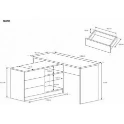 Bureau BOBOCHIC - Bureau D'angle MATIO Anthracite - Anthracite 7 Bureau BOBOCHIC - Bureau D'angle MATIO Anthracite - Anthracite -France Bureau Soldes 2022 26661120 3