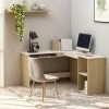 ASUPERMALL Bureau D'angle En Forme De L Blanc Chene Sonoma 120x140x75 Cm 1 ASUPERMALL Bureau D'angle En Forme De L Blanc Chene Sonoma 120x140x75 Cm -France Bureau Soldes 2022 26708502 1