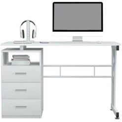 SIX Bureau Informatique Rio Blanc Avec Tiroirs De Rangement -France Bureau Soldes 2022 26798802 3