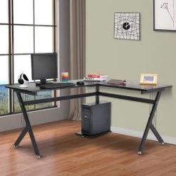 MH Bureau D’angle Design ZEMBRA - Noir -France Bureau Soldes 2022 26798844 4