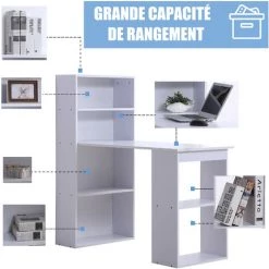 MH Bureau Multi-rangement Elina Blanc 11 MH Bureau Multi-rangement Elina Blanc -France Bureau Soldes 2022 26798859 5