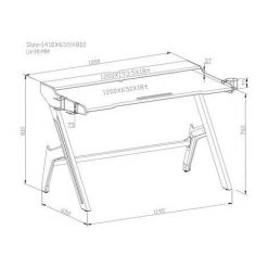 SIX Bureau Gaming En Bois Mdf Style Fibre De Carbone Noir -France Bureau Soldes 2022 26798880 4