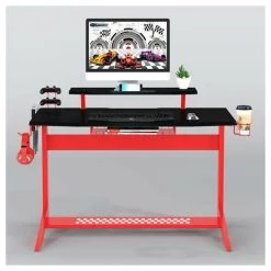 SIX Bureau Gaming Taroudant Rouge/Noir -France Bureau Soldes 2022 26798883 2