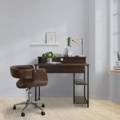 Teamson Home 35" Bureau À Domicile En Bois Bureau D'Ordinateur Et Étagères Marron VNF-00093 - Marron 9 Teamson Home 35" Bureau À Domicile En Bois Bureau D'Ordinateur Et Étagères Marron VNF-00093 - Marron -France Bureau Soldes 2022 26905720 3