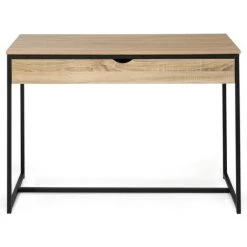 IDMARKET Bureau 1 Tiroir DETROIT Design Industriel - Naturel -France Bureau Soldes 2022 27101850 3