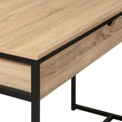 IDMARKET Bureau 1 Tiroir DETROIT Design Industriel - Naturel -France Bureau Soldes 2022 27101850 5