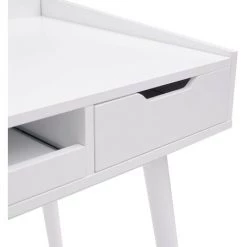 Bureau HHG-888b, Table Pour Ordinateur, MDF 120x55cm ~ Blanc -France Bureau Soldes 2022 27221788 5