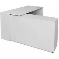 Topdeal Bureau D'angle 4 étagères Blanc -France Bureau Soldes 2022 27232560 4