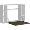 Bureau Pliable Mural Omega 90x19,5x60 Cm Blanc Et Noyer Homemania - Multicolore -France Bureau Soldes 2022 27288177 1