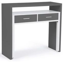 IDMARKET Bureau Extensible MAX Bois Blanc Et Gris 10 IDMARKET Bureau Extensible MAX Bois Blanc Et Gris -France Bureau Soldes 2022 27326565 4