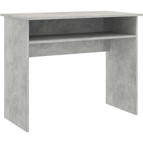 LITZEE Bureau Gris Béton 90x50x74 Cm Aggloméré 4 LITZEE Bureau Gris Béton 90x50x74 Cm Aggloméré – Image 2