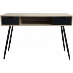 HAPPY GARDEN Bureau Scandinave Bois, Tiroirs Noirs BJORN - Noir -France Bureau Soldes 2022 27375127 3