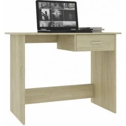 YOUTHUP Bureau Chêne Sonoma 100 X 50 X 76 Cm Aggloméré - Brun -France Bureau Soldes 2022 27393767 3