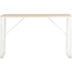 LITZEE Bureau D'ordinateur Blanc Et Chêne 120x60x73 Cm -France Bureau Soldes 2022 27507359 3