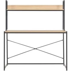 LITZEE Bureau D'ordinateur Noir Et Chêne 120 X 60 X 138 Cm 9 LITZEE Bureau D'ordinateur Noir Et Chêne 120 X 60 X 138 Cm -France Bureau Soldes 2022 27507370 3