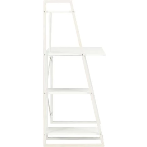 LITZEE Bureau Avec étagère Blanc 102x50x117 Cm 5 LITZEE Bureau Avec étagère Blanc 102x50x117 Cm – Image 3