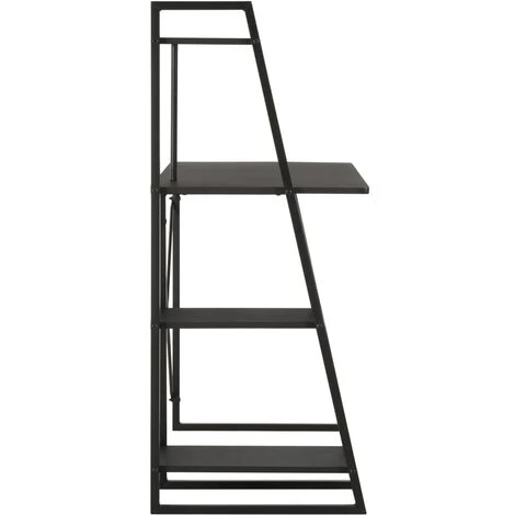 LITZEE Bureau Avec étagère Noir 102x50x117 Cm 5 LITZEE Bureau Avec étagère Noir 102x50x117 Cm – Image 3