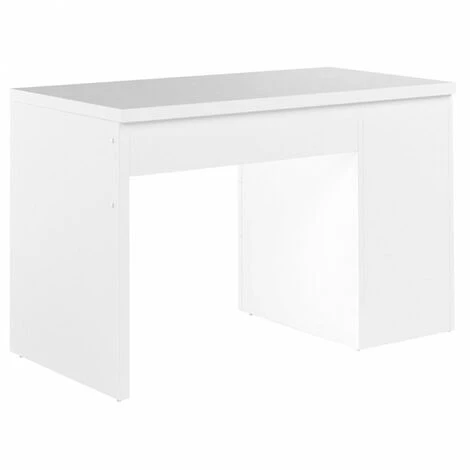 MEUBLETMOI Bureau Finition Décor Blanc Avec 4 Tiroirs - BASILE - Blanc 7 MEUBLETMOI Bureau Finition Décor Blanc Avec 4 Tiroirs - BASILE - Blanc – Image 5