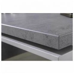 MEUBLETMOI Bureau Décor Gris Béton Et Pied En Métal - Longueur 170 Cm - NET - Gris 8 MEUBLETMOI Bureau Décor Gris Béton Et Pied En Métal - Longueur 170 Cm - NET - Gris -France Bureau Soldes 2022 27650835 3