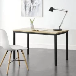 Bureau Réglable En Hauteur Odense 75 X 120 X 60 Cm Chêne Noir [en.casa]