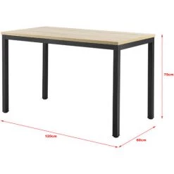 Bureau Réglable En Hauteur Odense 75 X 120 X 60 Cm Chêne Noir [en.casa] -France Bureau Soldes 2022 27796897 5