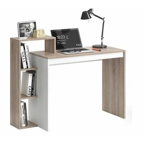 TOILINUX Bureau Design Scandinave Isidor - 110 X 40 X 91 - Marron 3 TOILINUX Bureau Design Scandinave Isidor - 110 X 40 X 91 - Marron
