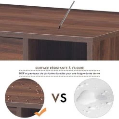 COSTWAY Bureau Informatique, Table D'Ordinateur 92 X 52 X 90 CM Avec Tiroir Et Tablette De Rangement De Style Industriel Moderne -France Bureau Soldes 2022 27973402 3