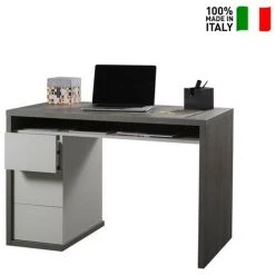 OFFICE24 Bureau Design Moderne Gris Avec 3 Tiroirs 110x60cm Mackay 8 OFFICE24 Bureau Design Moderne Gris Avec 3 Tiroirs 110x60cm Mackay -France Bureau Soldes 2022 28011886 2