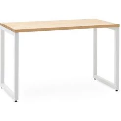 BOX FURNITURE Table Bureau ICub Strong ECO 60x120x75 Cm Blanc Naturel - Blanc