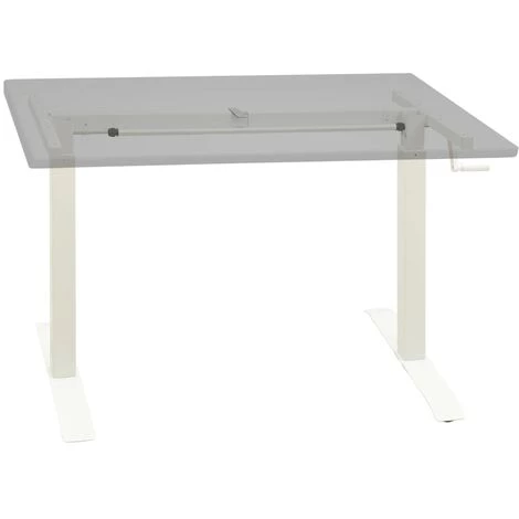 VidaXL Cadre De Bureau Réglable En Hauteur Avec Manivelle Manuelle Blanc - Blanc 4 VidaXL Cadre De Bureau Réglable En Hauteur Avec Manivelle Manuelle Blanc - Blanc – Image 2